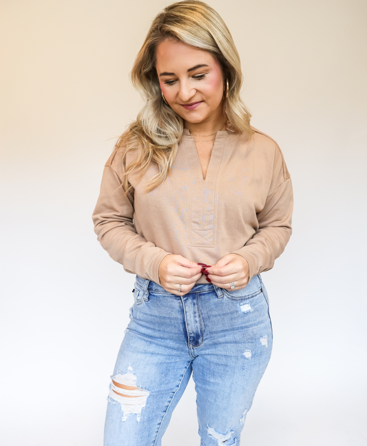 JUST GO WITH IT TAN BASIC - FINAL SALE