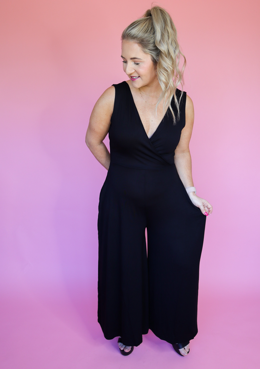 MORE THAN MEETS THE EYE CROSSBODY JUMPSUIT