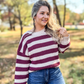 SWEET ON YOU STRIPED CHUNKY KNIT SWEATER