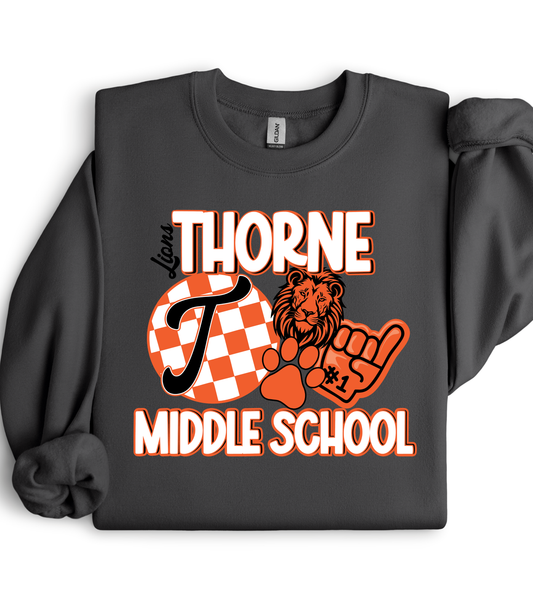 THORNE MS CHECKERED COLLAGE  - SWEATSHIRT OPTIONS