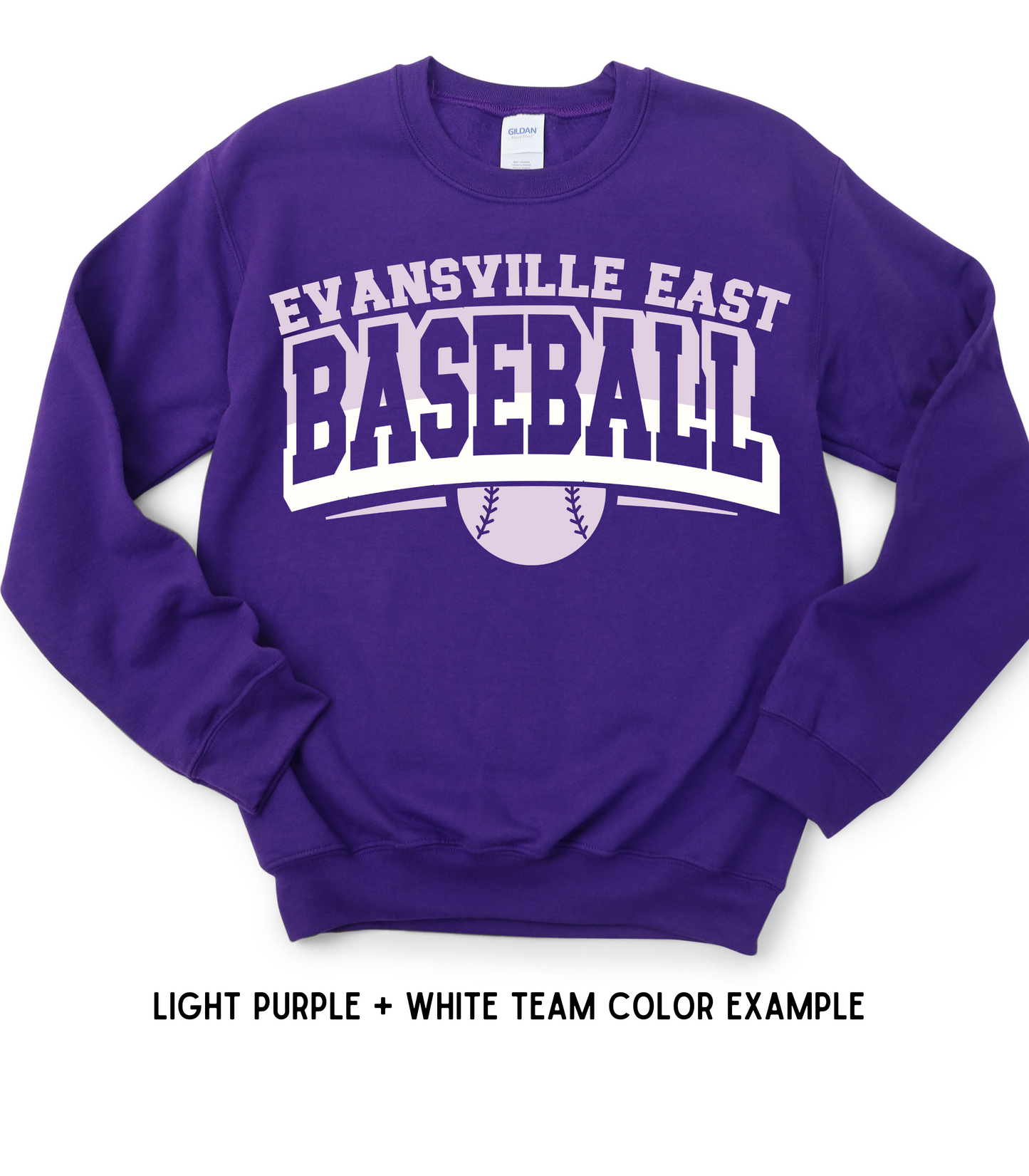 ADULT CUSTOMIZABLE SPLIT BASEBALL CREWNECK