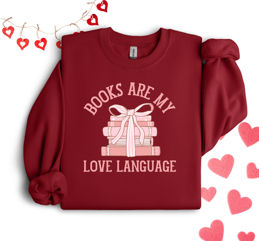 BOOKS ARE MY LOVE LANGUAGE CREW/TEE