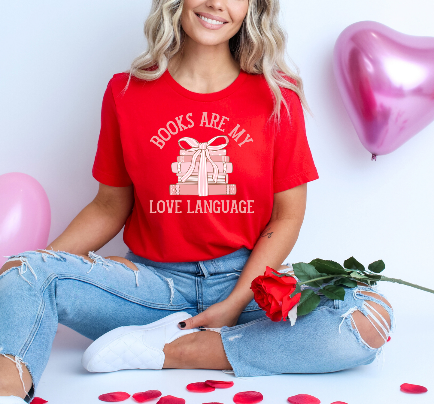 BOOKS ARE MY LOVE LANGUAGE CREW/TEE