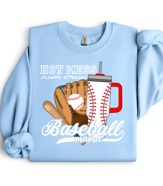 HOT MESS BASEBALL MAMA - MULTIPLE STYLES