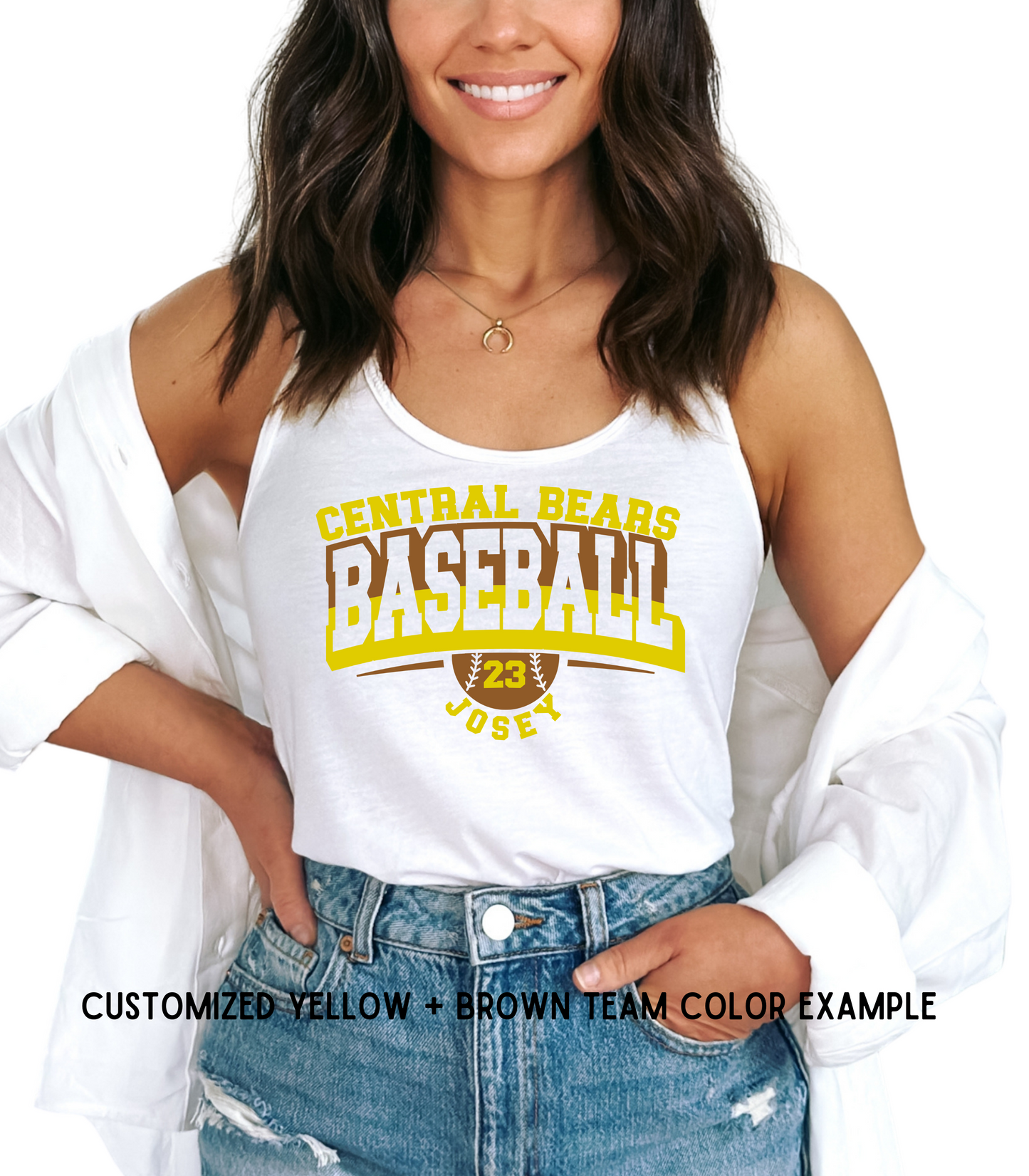 ADULT CUSTOMIZABLE SPLIT COLOR BASEBALL