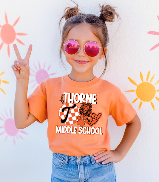 YOUTH THORNE MS CHECKERED COLLAGE  - TODDLER & YOUTH TEES