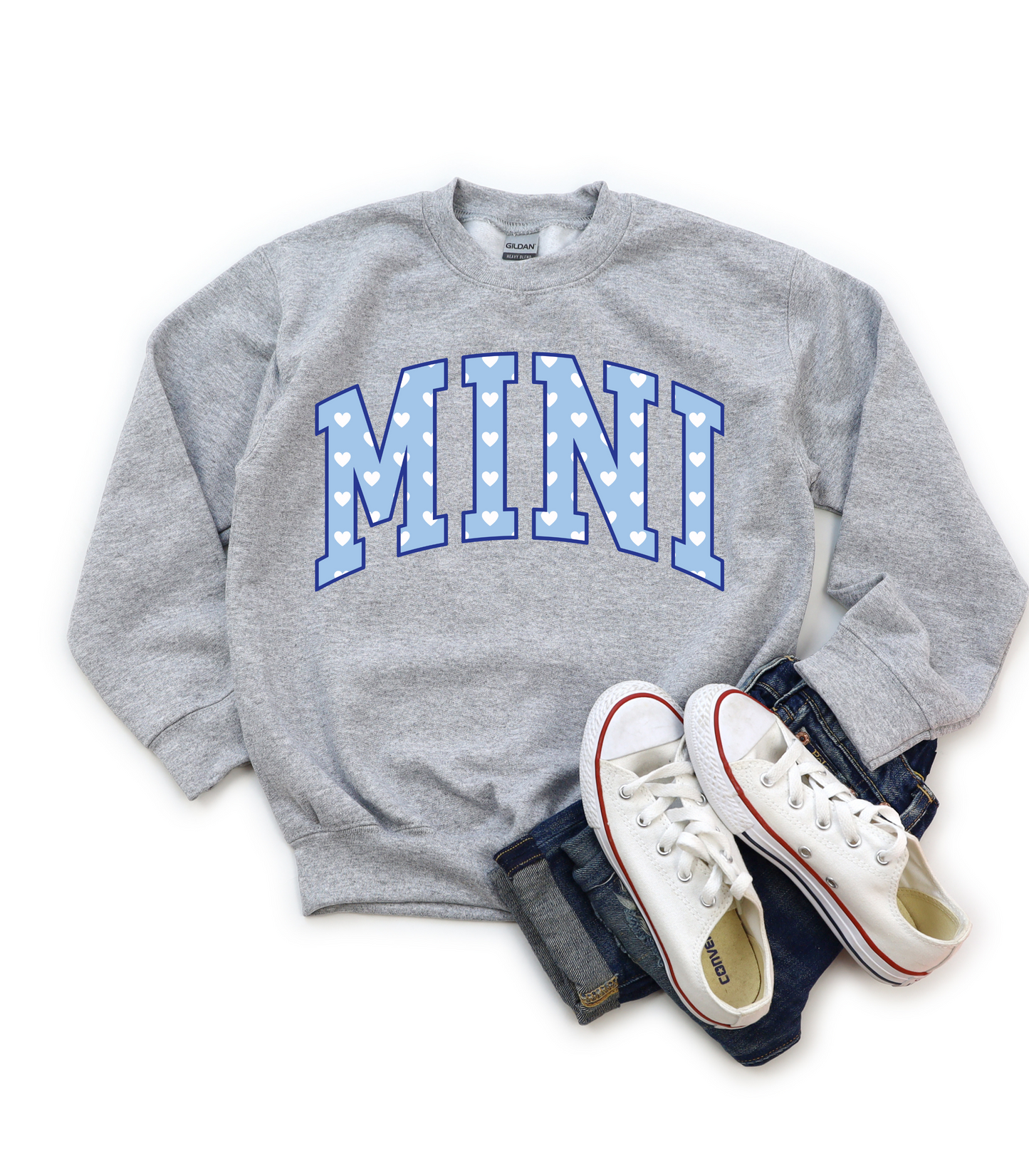 VARSITY MINI HEARTS BLUE