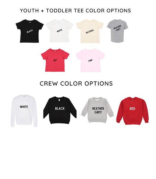 FAUX YARN CRIMSON HOOSIERS - YOUTH SWEATSHIRT + TEES