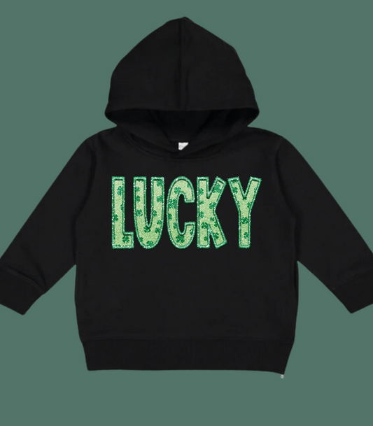FAUX EMBROIDERY GLITTER LUCKY KIDS