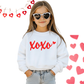 RED MINIMALIST XOXO YOUTH CREW/TEE