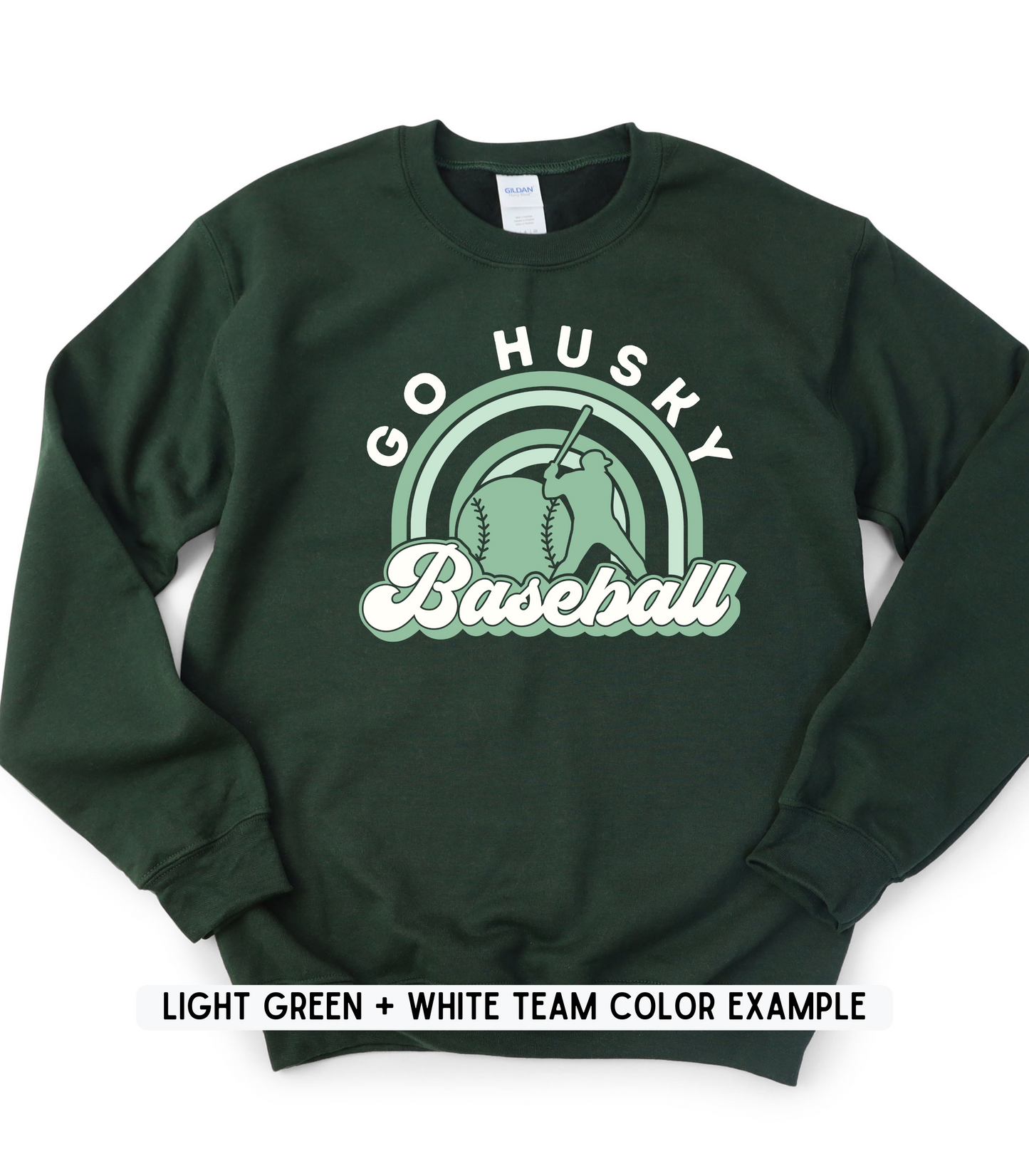 ADULT CUSTOMIZABLE BASEBALL ARCHWAY CREWNECK