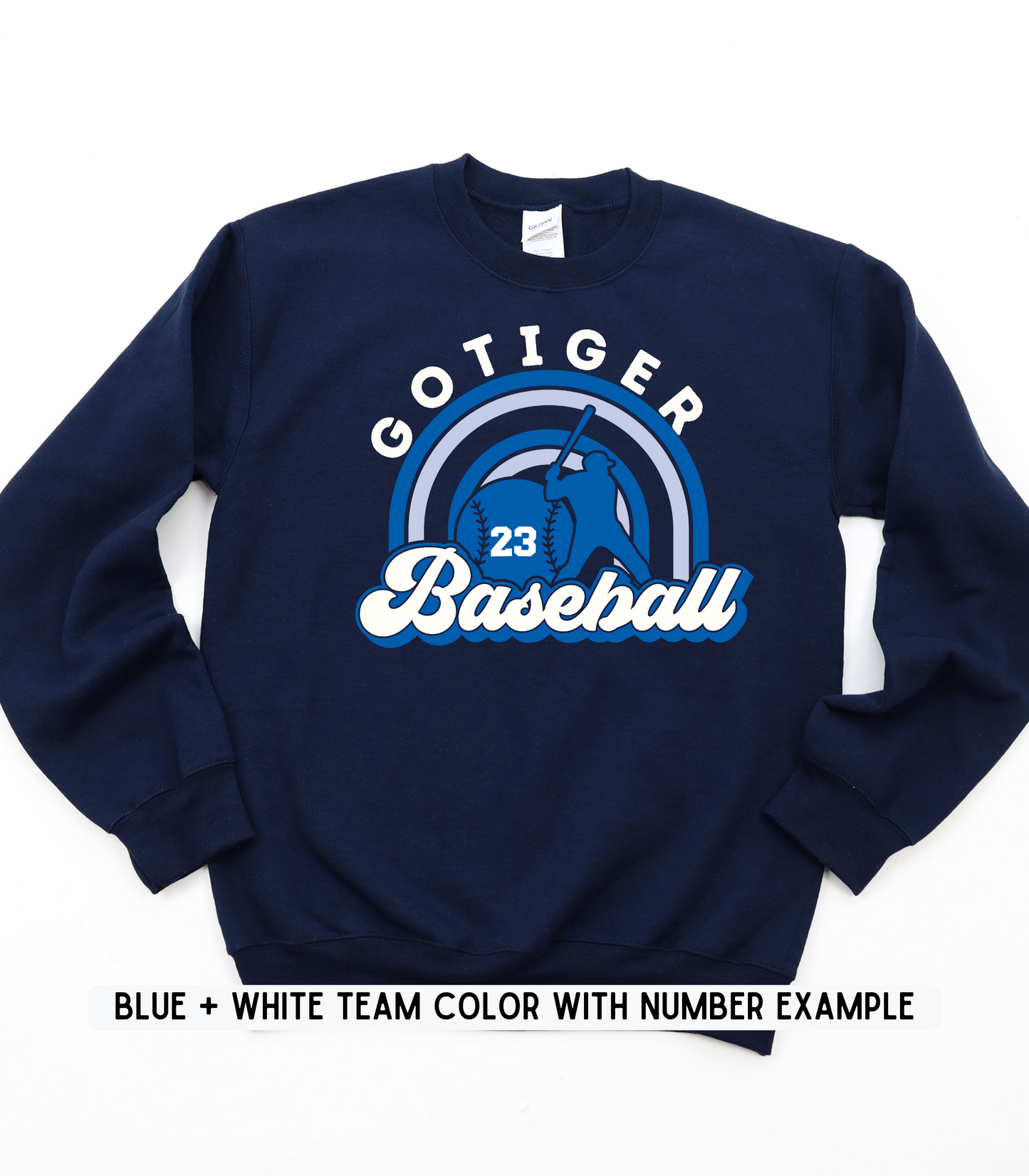 ADULT CUSTOMIZABLE BASEBALL ARCHWAY CREWNECK