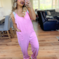 RESTOCK - COTTON CANDY PINK MINERAL WASHED ROMPER
