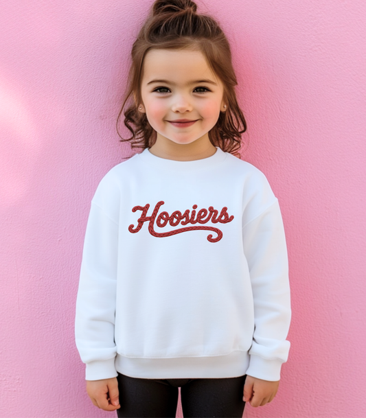 FAUX YARN CRIMSON HOOSIERS - YOUTH SWEATSHIRT + TEES