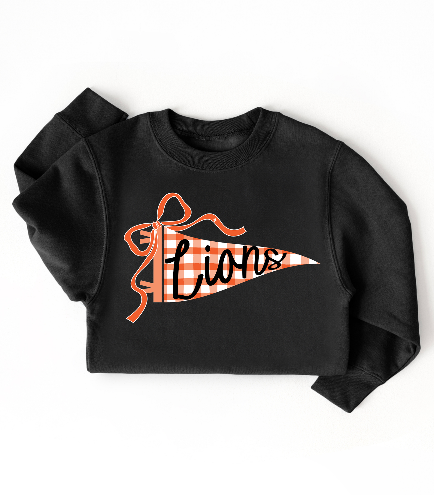 YOUTH THORNE LIONS GINGHAM PENNANT - TODDLER & YOUTH SWEATSHIRT OPTIONS