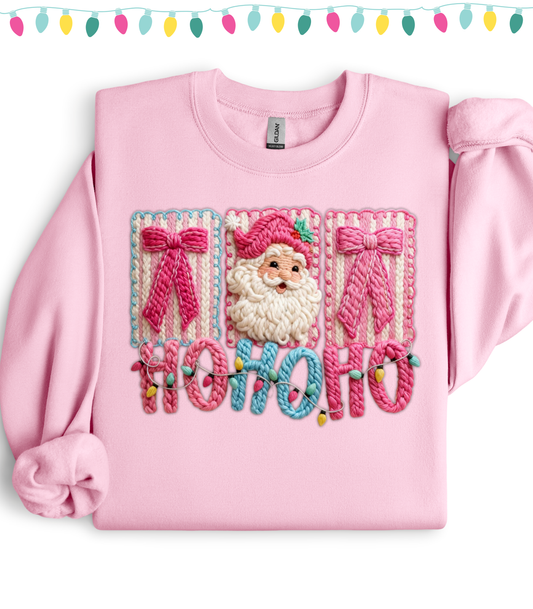 FAUX YARN HO HO HO - SWEATSHIRT OPTIONS