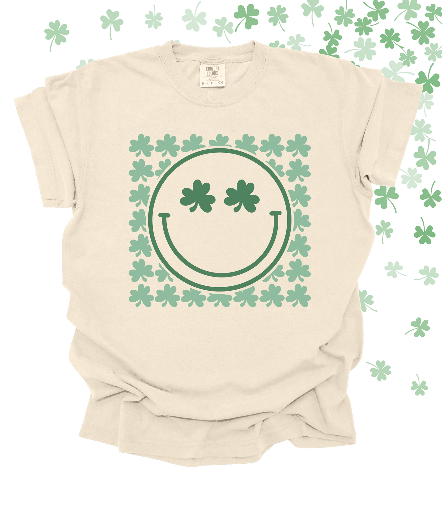 SHAMROCK SMILEY TEE/CREW