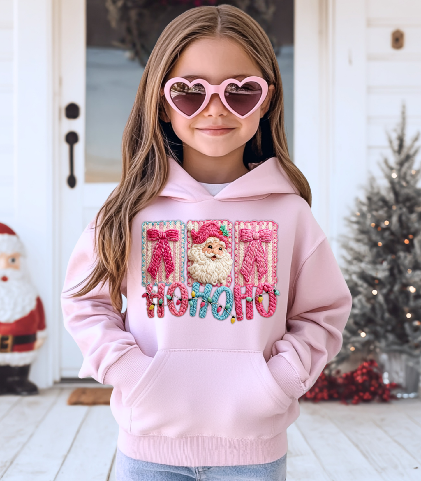 YOUTH FAUX YARN HO HO HO - TODDLER & YOUTH SWEATSHIRT OPTIONS