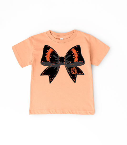 YOUTH THORNE BLACK + ORAGNE BOW - TODDLER & YOUTH TEES