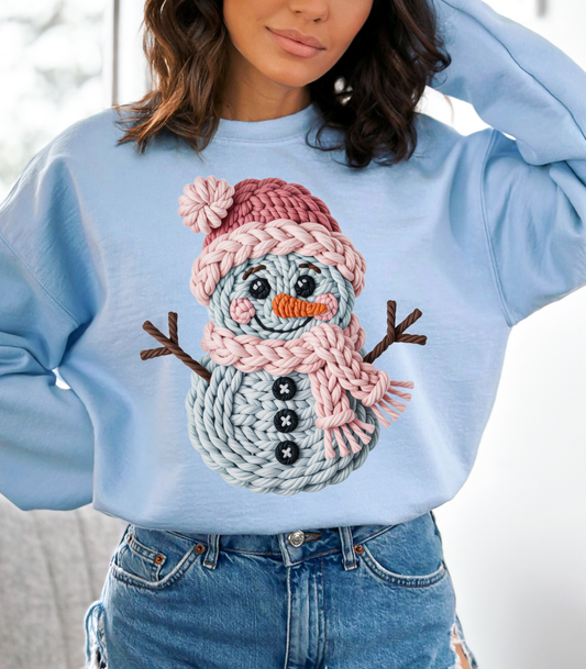 FAUX YARN SNOWMAN - SWEATSHIRT OPTIONS