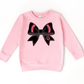 YOUTH THORNE BLACK + PINK BOW - TODDLER & YOUTH SWEATSHIRT OPTIONS