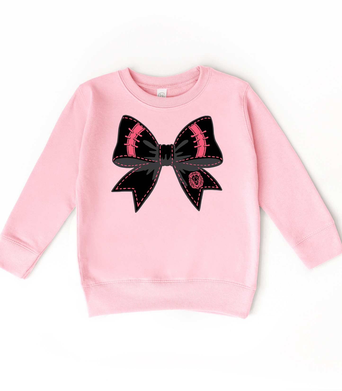 YOUTH THORNE BLACK + PINK BOW - TODDLER & YOUTH SWEATSHIRT OPTIONS