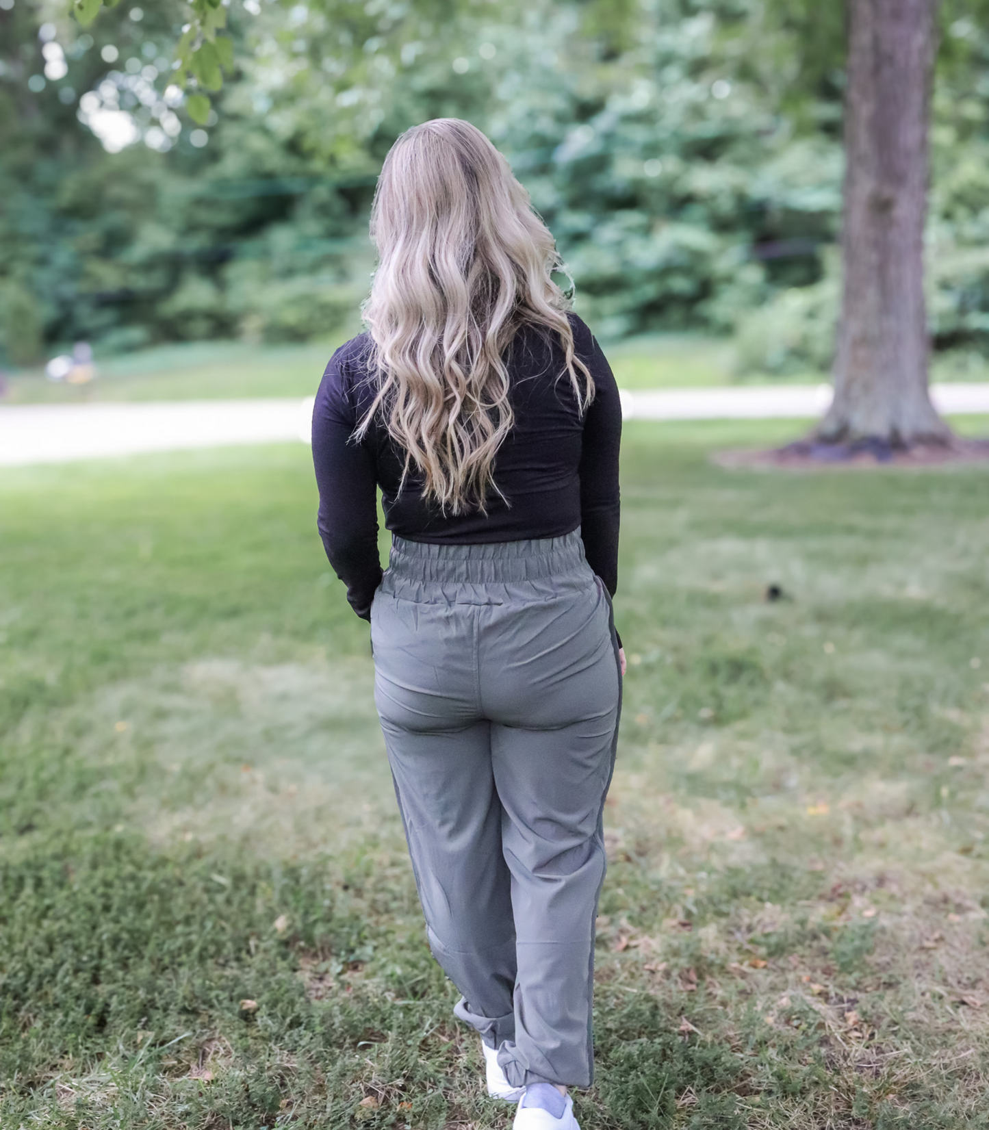 *BEST SELLING* ON THE MOVE SMOCKED WAIST JOGGERS - OLIVE