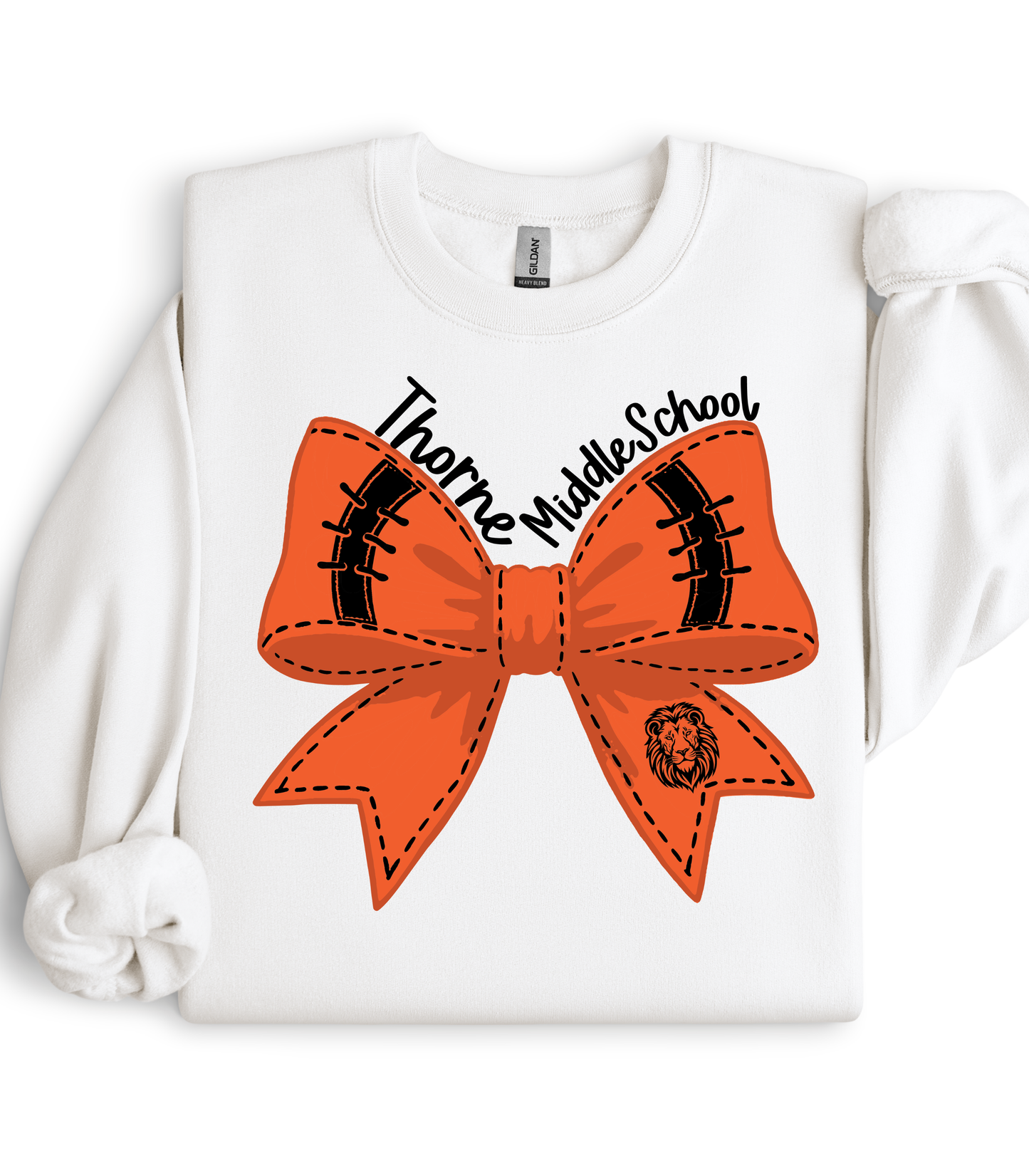 THORNE MS ORANGE + BLACK BOW - SWEATSHIRT OPTIONS