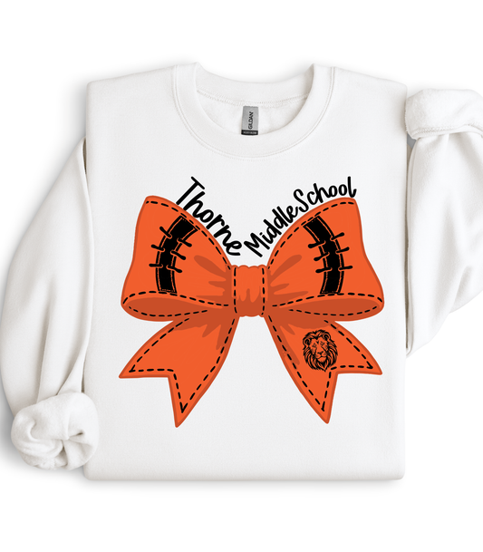 THORNE MS ORANGE + BLACK BOW - SWEATSHIRT OPTIONS