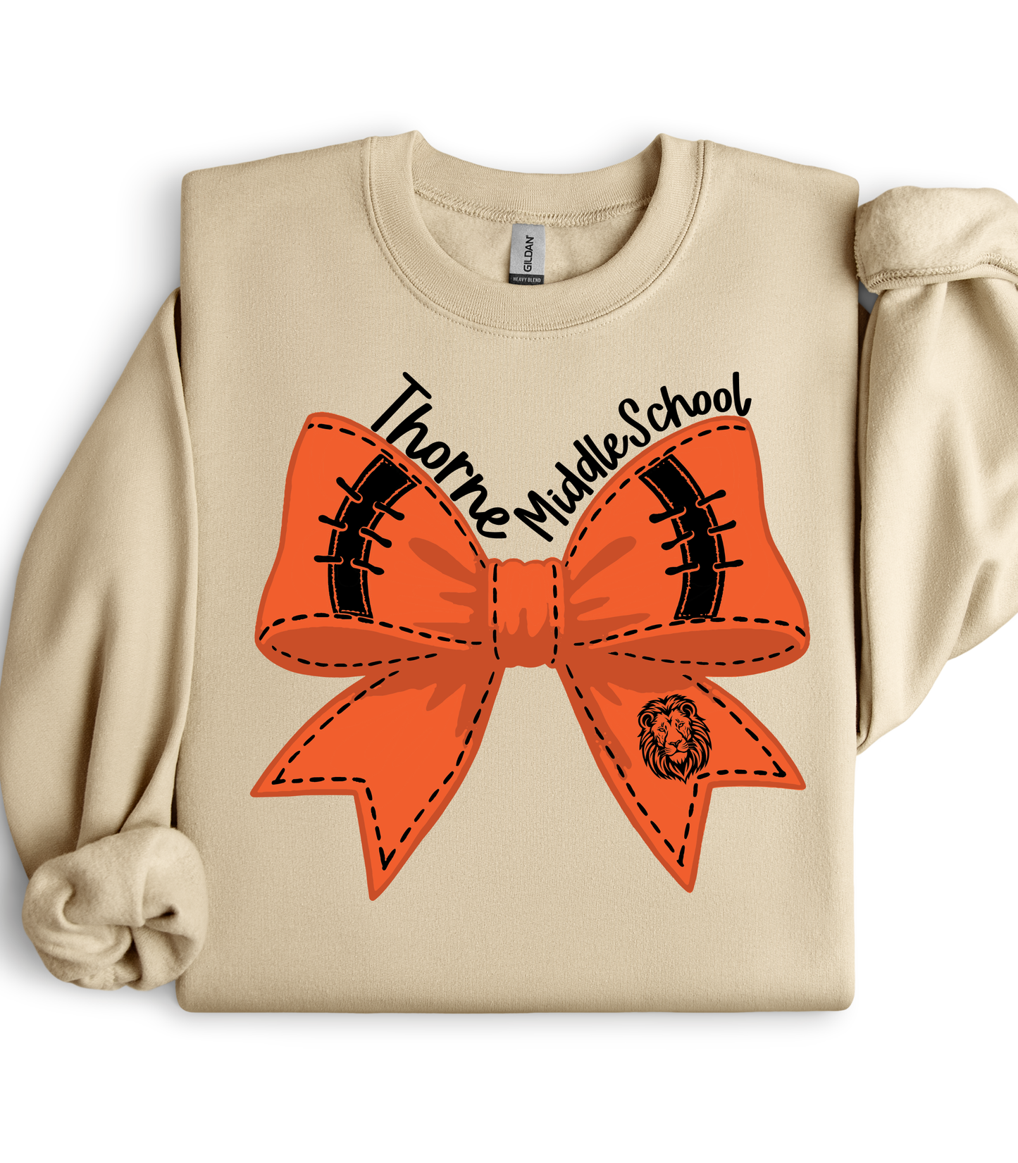 THORNE MS ORANGE + BLACK BOW - SWEATSHIRT OPTIONS