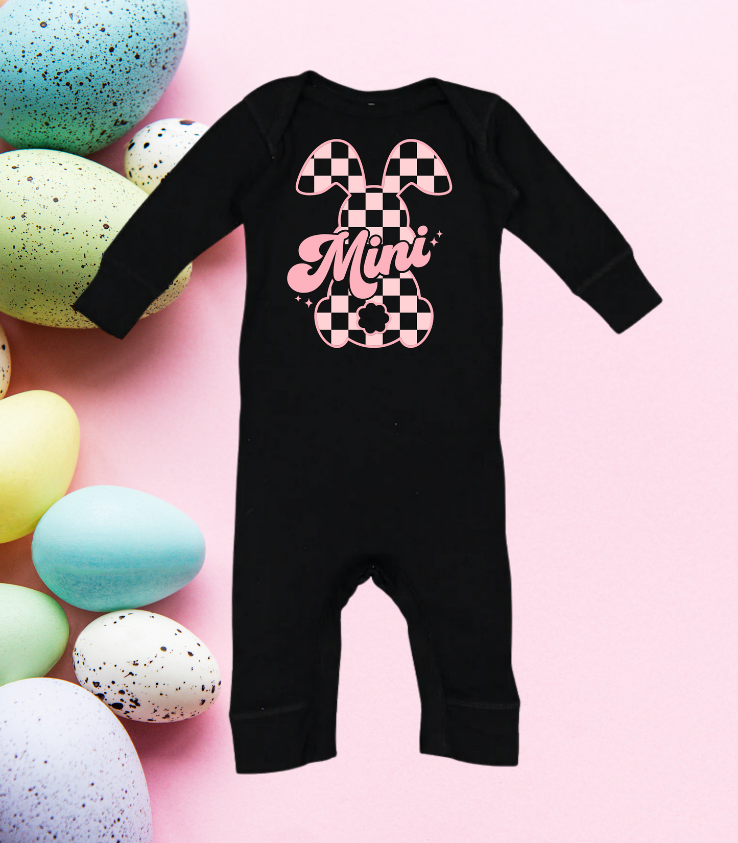 INFANT MINI BUNNY PINK ROMPER