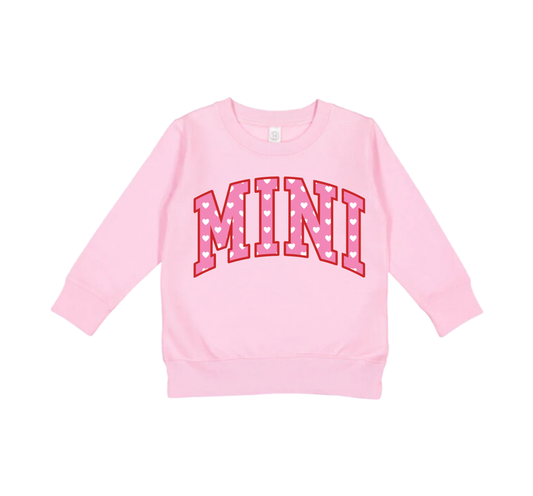 MINI PINK HEARTS YOUTH CREW/TEE