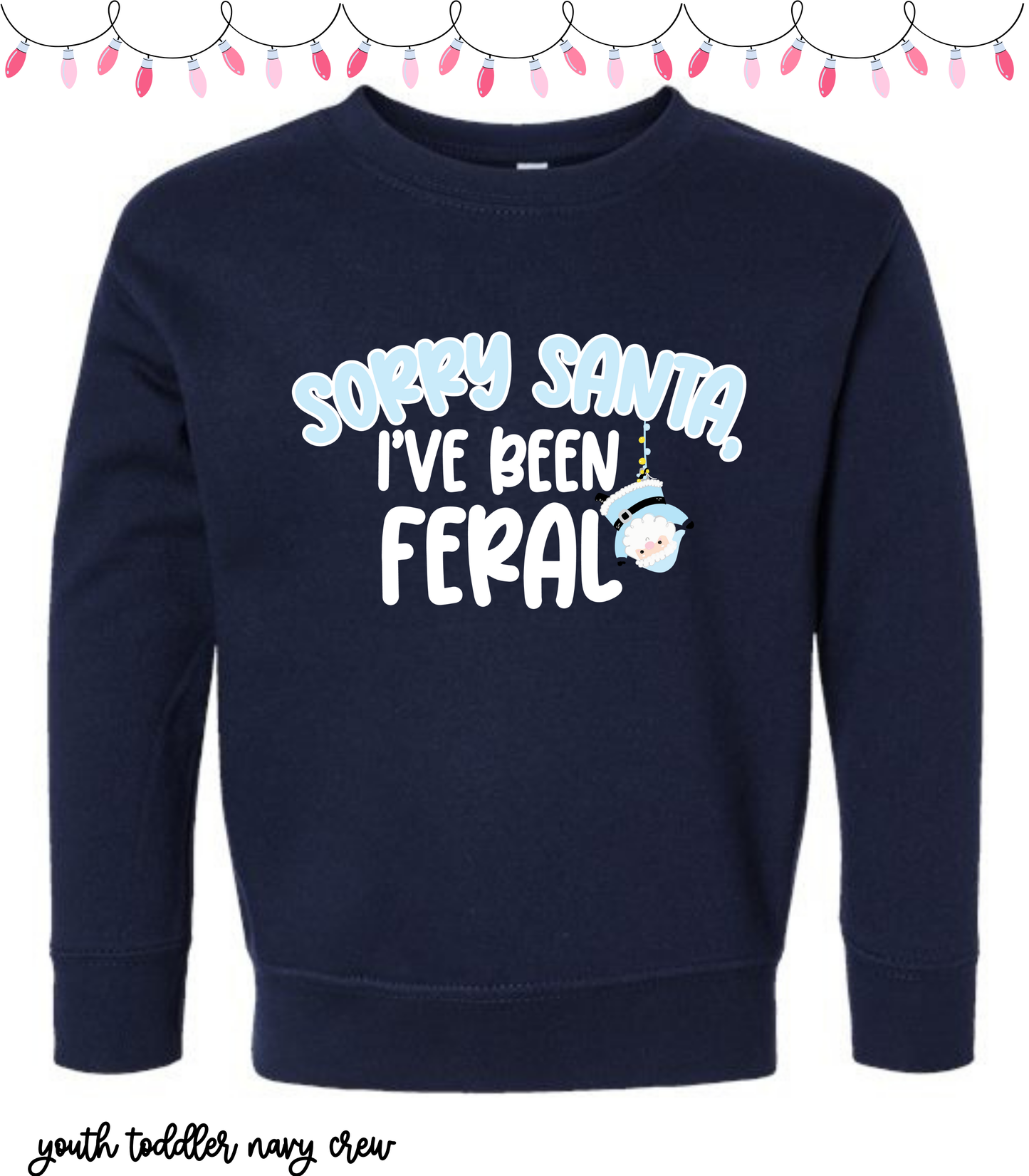 SORRY SANTA LIGHT BLUE - YOUTH PJ EXCLUSIVE