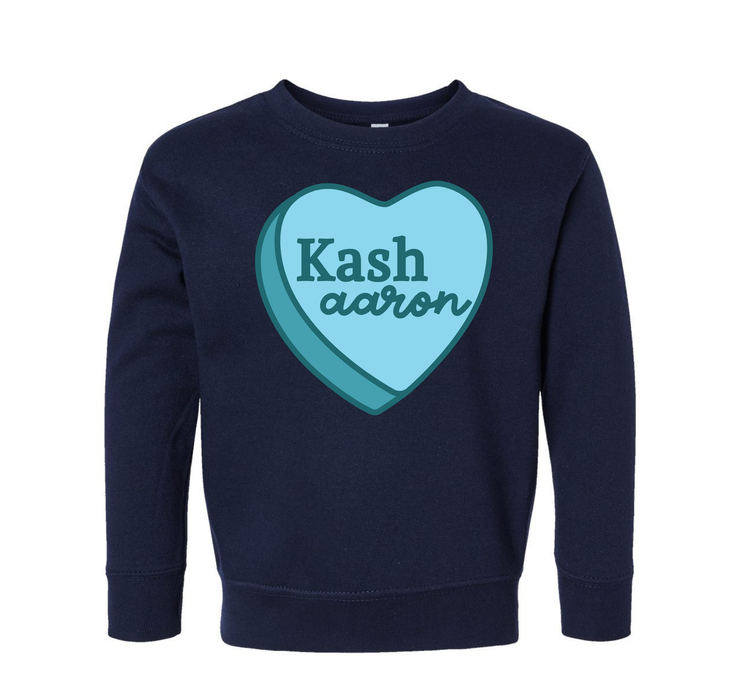 CUSTOMIZABLE NAME CONVERSATION HEART YOUTH CREW/TEE