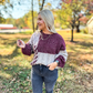 FIND ME IN FALL MIXED CABLE KNIT SWEATER WITH TIE BACK