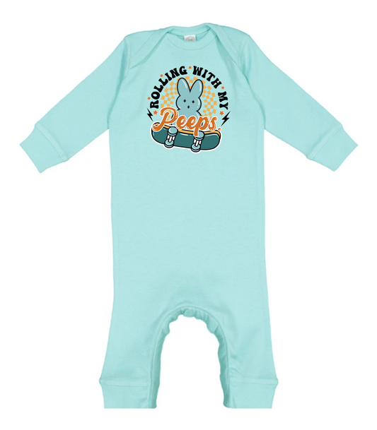 INFANT ROLLING WITH MY PEEPS ROMPER