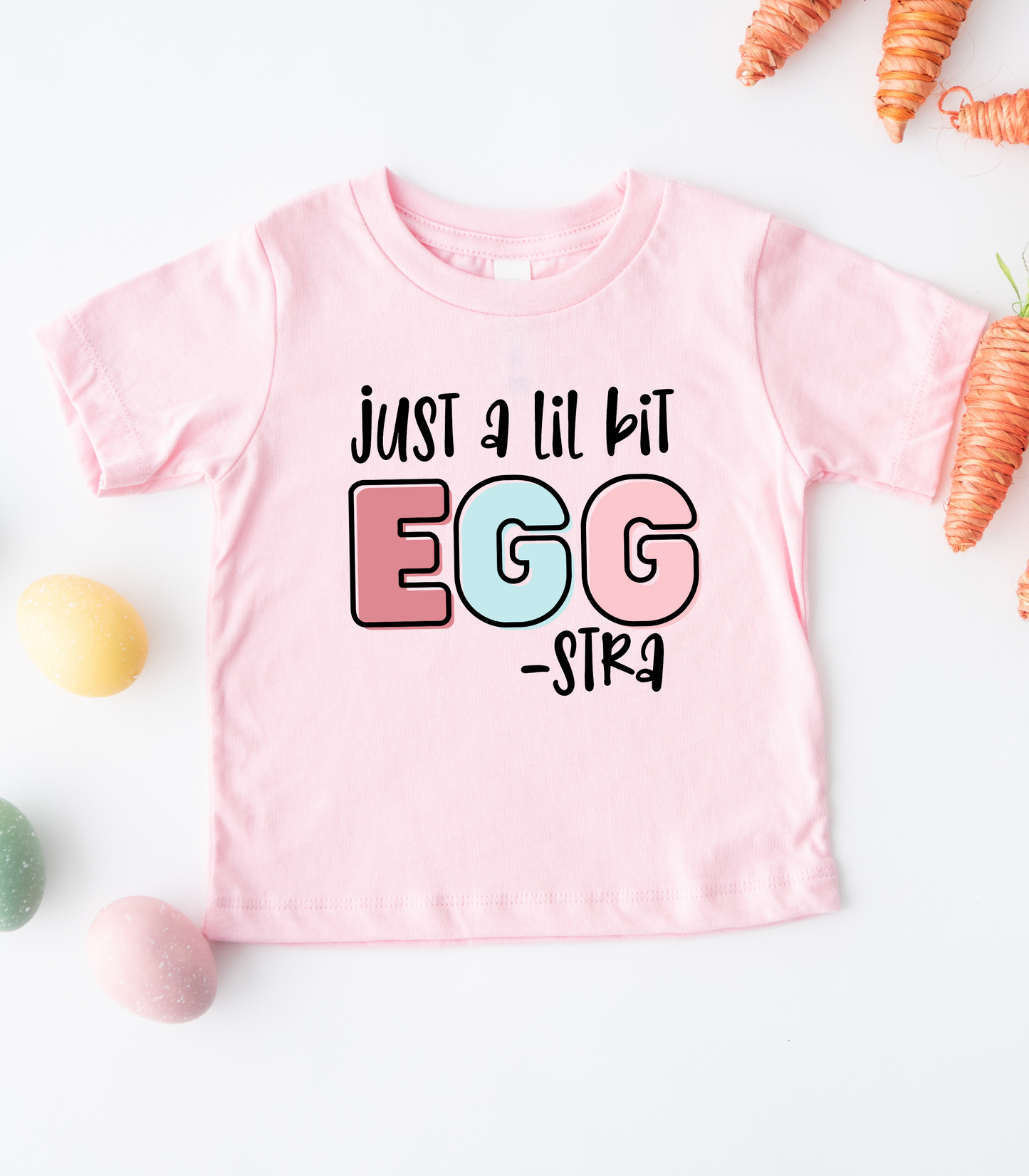 KIDS JUST A LIL BIT EGG-STRA TEE