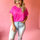 YOU PROOF HOT PINK DOLMAN TOP - FINAL SALE