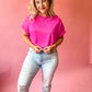 YOU PROOF HOT PINK DOLMAN TOP - FINAL SALE