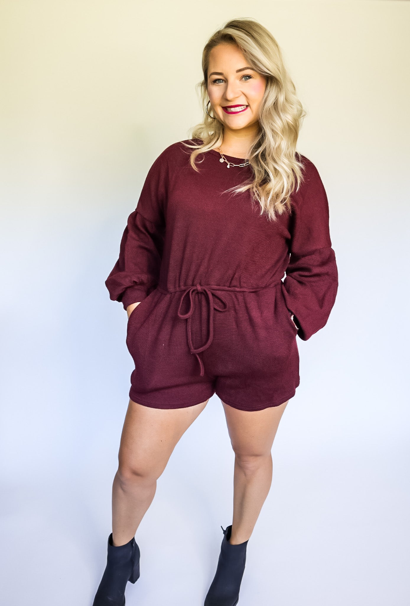 LET ME SEE KNIT SWEATER ROMPER - FINAL SALE