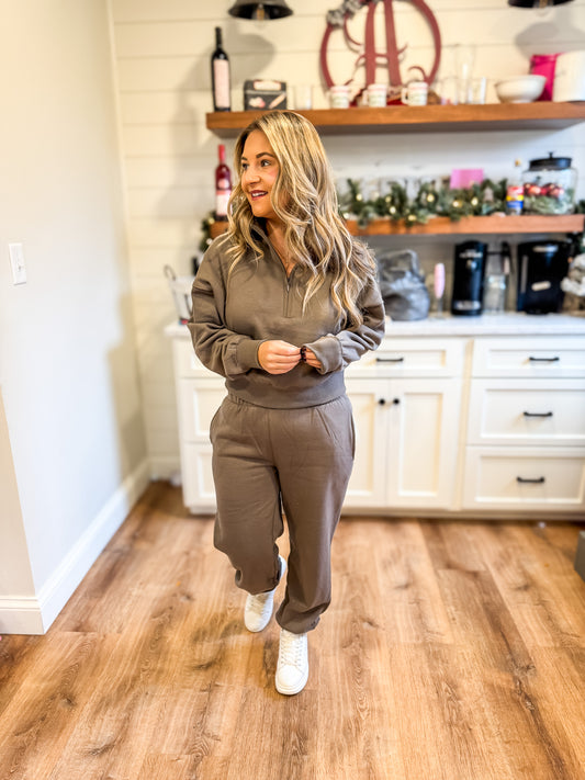 FIRESIDE COZY ELASTIC WAIST RELAXED JOGGERS