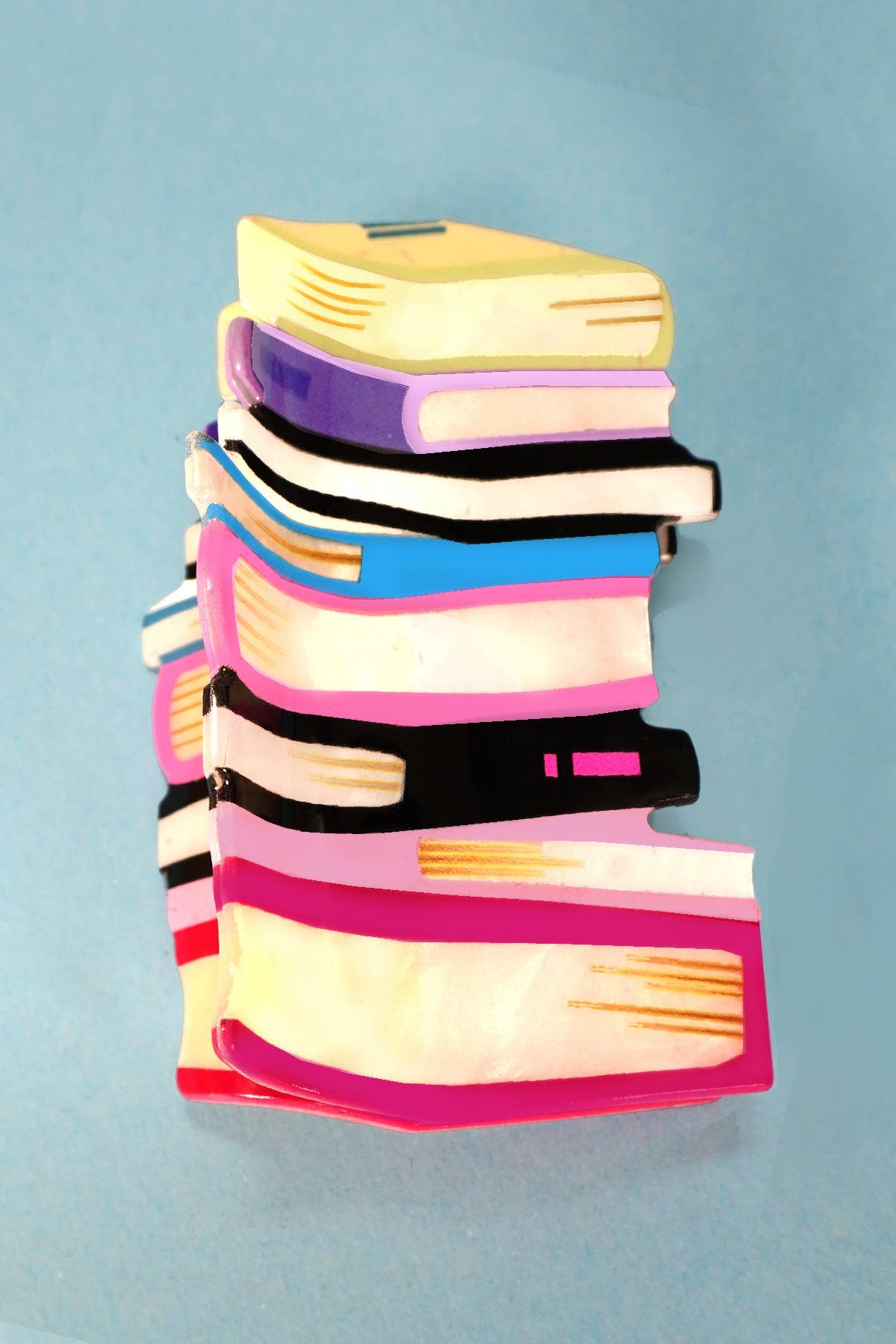 BOOK STACK SCHOOL HAIR CLAW CLIPS | 40H857: BOOK1