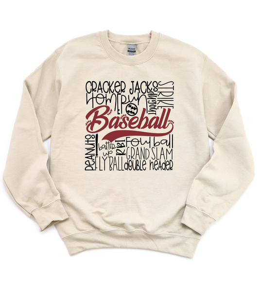 ADULT BASEBALL COLLAGE CREWNECK