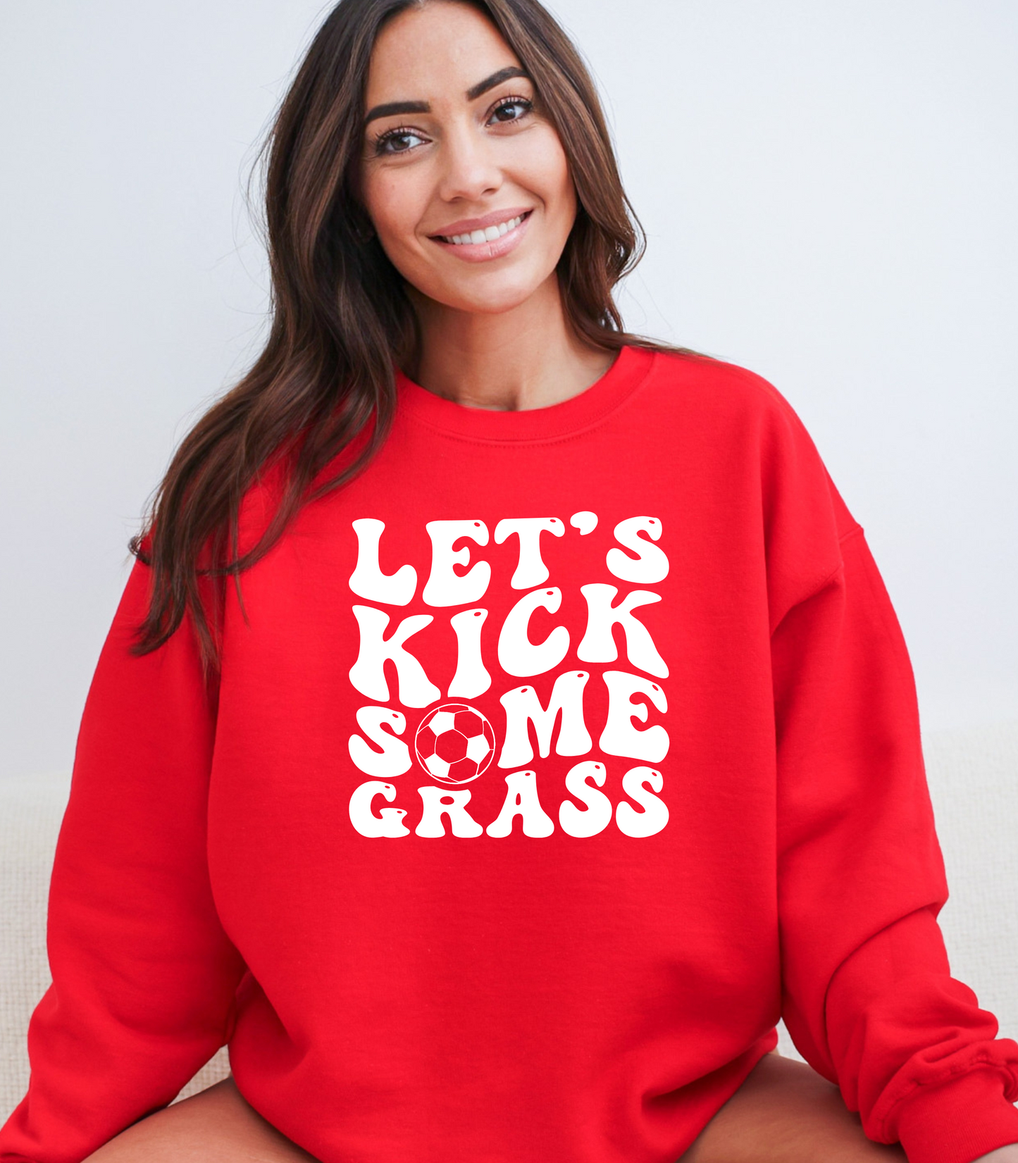 ADULT LETS KICK SOME GRASS CREWNECK