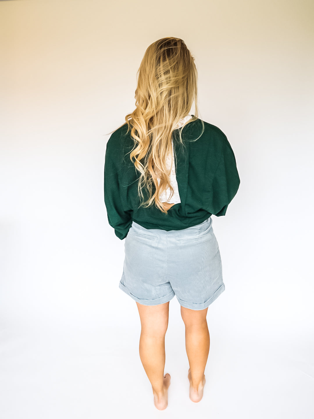 SPRING GREEN OPEN BACK CUT-OUT TOP - FINAL SALE